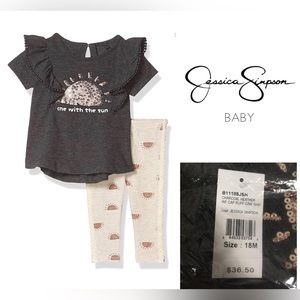 🆕JESSICA SIMPSON BABY - 18M - NWT - 2PC SEQUIN FUN IN THE SUN OUTFIT